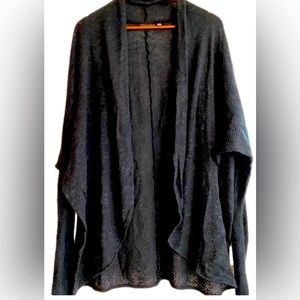 Apt.9 Black Open Front Dressy Sheer Cardigan Large, Fits Bigger